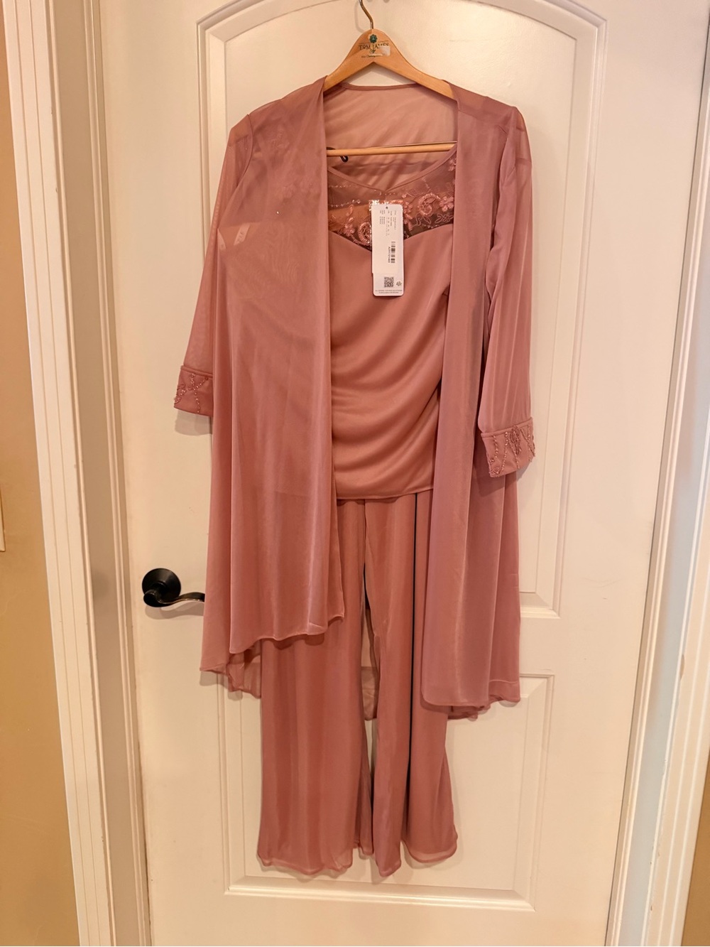 Azazie Frances Jumpsuit Dusty Rose size 12 mother of bride or grandmother NWT